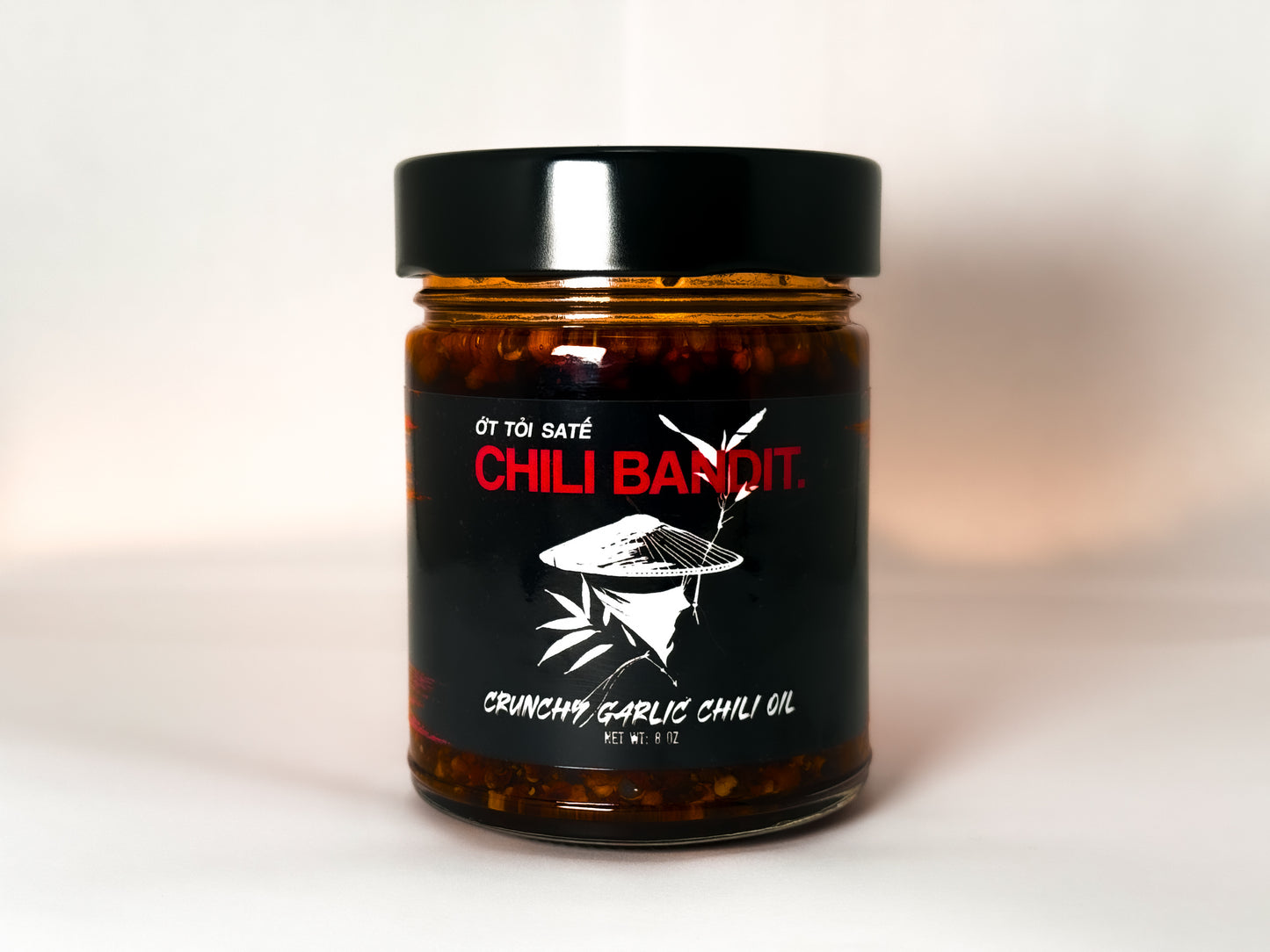 Chili Bandit Crunchy Garlic Chili Oil – Mild, Medium, or Hot | Small-Batch Flavor